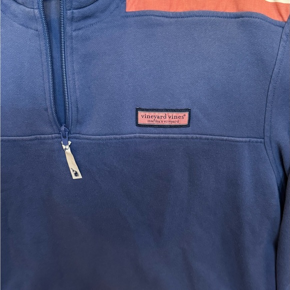 Vineyard Vines Men 1/4 Zip Sweatshirt Pullover Size XL Blue America USA Sweater - Picture 4 of 9